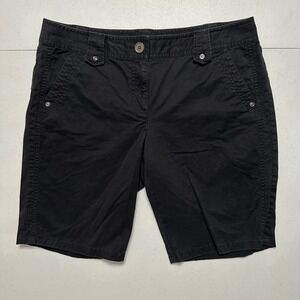 Ann Taylor Black‎ Bermuda Shorts Casual Everyday Comfort Pockets Size 10